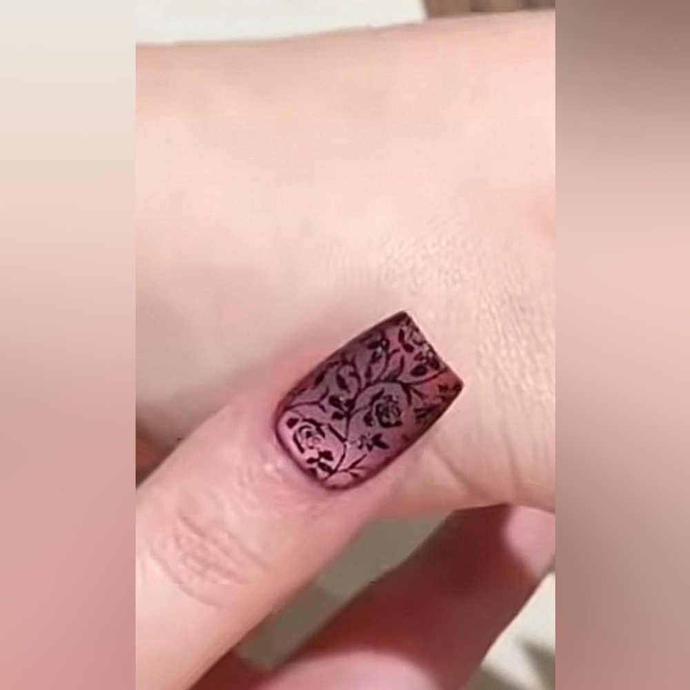 MR NAIL w1007 Floral Nail Art Stamping Plate